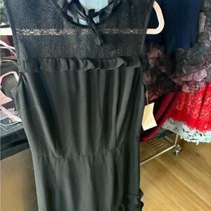 NWT A New Day Black Lace and Flutter Dress size 10 whimsical grunge fairy goth